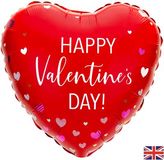 Oaktree 18inch Happy Valentines Mixed Hearts - Foil Balloons